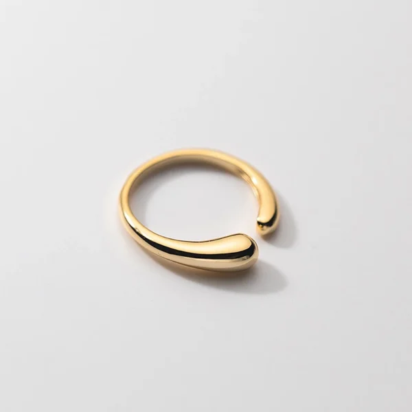 055c6237b10baabff518a10172aad941 Sterling Silver Minimalist Fluid Cuff Ring