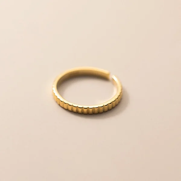 Sterling Silver Simple Textured Stack Ring
