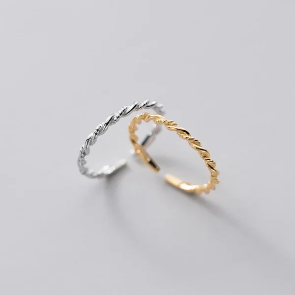 3c5ab52e9cef5bad444fa136a4428e4d Sterling Silver Simple Twist Rope Ring