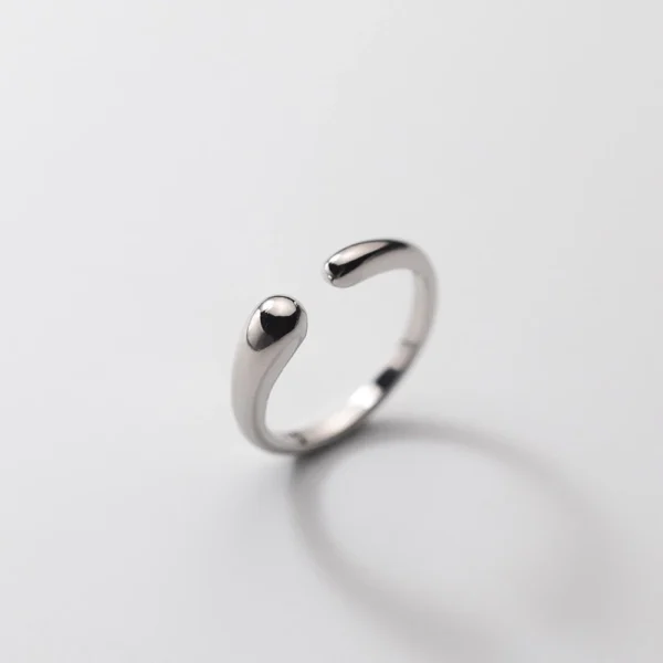 5da8e7bed912f21dc66f7deae7e521a1 Sterling Silver Minimalist Fluid Cuff Ring