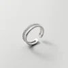 72fa3168a77537ddcec3873b8da9af09 Sterling Silver Open Dual Band Ring