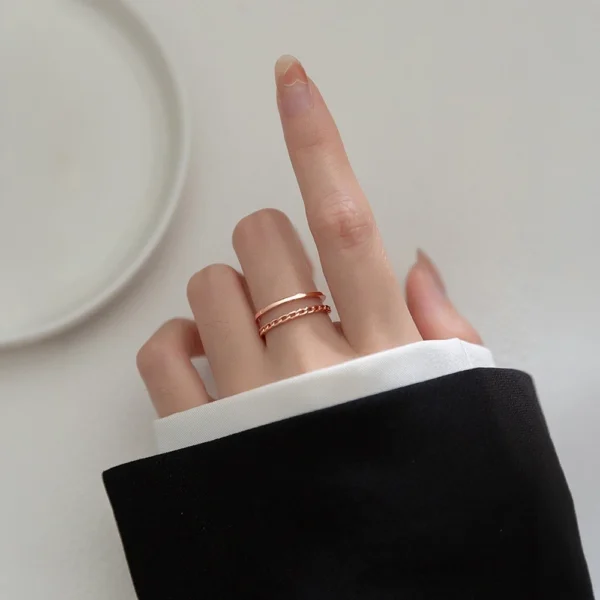 8339b942adce5e75c9ddff8e8358d883 Sterling Silver Open Dual Band Ring