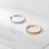 95104ed6292b777668c92d561fdba6bd Sterling Silver Simple Twist Rope Ring
