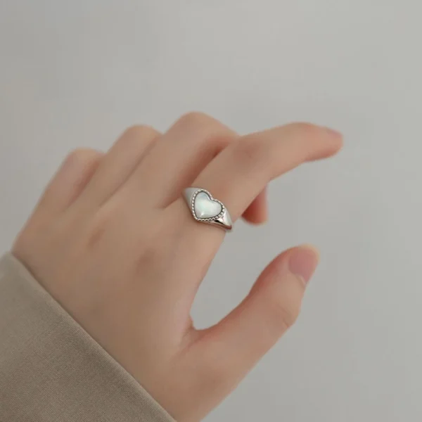 Sterling Silver BIG Love Charm Ring