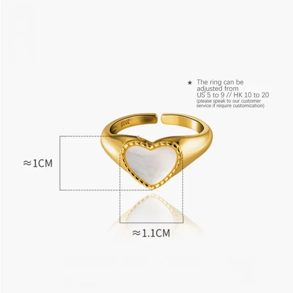 Sterling Silver BIG Love Charm Ring