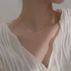 084c9b486fabd797de0ece88a647a913 Sterling Silver Sparkling Leaf Chain Necklace
