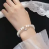 Sterling Silver Moon & Star Chrysoberyl Crystal Dual Bracelet