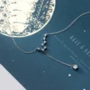 0acbb17bbdabd1fda2202c0e4cbb0638 Sterling Silver Diamond Northern Star Pendant Necklace