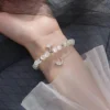 Sterling Silver Moon & Star Chrysoberyl Crystal Dual Bracelet