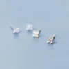 12b50d25714562b66fbd4ec62d56bc46 Sterling Silver Wild Flower Diamond Stud Earrings