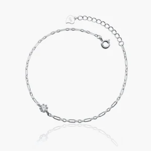 19028e7f4b64963f8fbea5b7197d11f8 Sterling Silver Solitaire Brilliance Bracelet