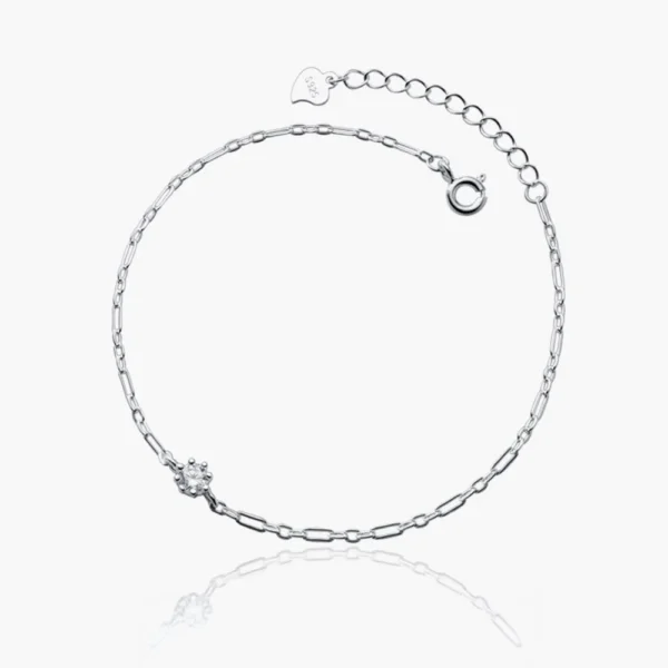 19028e7f4b64963f8fbea5b7197d11f8 Sterling Silver Solitaire Brilliance Bracelet