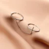 1994fdee22ebbfb192a951bda903a60a Sterling Silver Dual Chain Rings