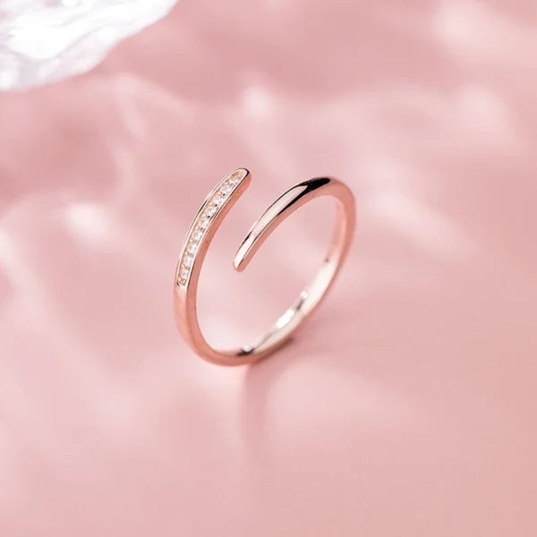 20ebd90ad27430137c162d5ca3650936 Sterling Silver Diamond Open Zirconia Adjustable Ring