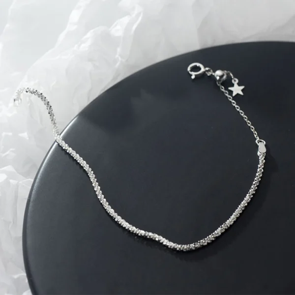 2701c9b8283403821fa0a118b7b21134 Sterling Silver Sparkle Starry Slider Bracelet