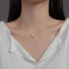 2f6235204b1109323ac726ed7c527d14 Sterling Silver Eternal Double Ring Drop Necklace