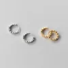 3f634f8ca8f5fa6abd984215f0a94d66 Sterling Silver Radiant Textured Huggie Earrings