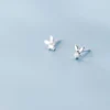 40bf0009474ca8f42184060bf62e77c0 Sterling Silver Minimalist Bunny Stud Earrings