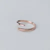41abc34652493577f5eceb7543e4c95c Sterling Silver Diamond Open Zirconia Adjustable Ring