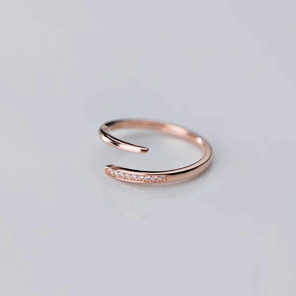 41abc34652493577f5eceb7543e4c95c Sterling Silver Diamond Open Zirconia Adjustable Ring
