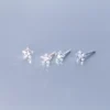 4b7c0decab73caa1473917eebd91fbd0 Sterling Silver Star Shape Diamond Stud Earrings