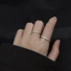 4cb8c28425263e5fe7cdee56e595e9a4 Sterling Silver Dual Chain Rings