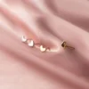 5726161383f15ee3bf6c21f4d444c81e Sterling Silver Heart Shape Stud Earrings
