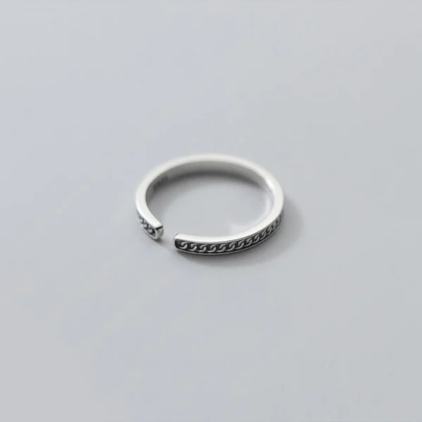 59fc8c9d01aa5ff7e07ac86c1d98fd34 Sterling Silver Simple Herringbone Ring
