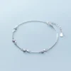 Sterling Silver Sparkling Star Burst Link Bracelet