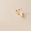 5dd117338a63a608e8e97b98216a4c74 Sterling Silver Freshwater Pearl Cubic Zirconia Drop Earrings