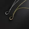 657b23a0f94436454186550436898ca7 Sterling Silver Cut-Out Teardrop Pendant Necklace