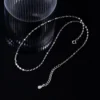 6f7c04850070f8ccddbcbb75dafc8be0 Sterling Silver Sparkling Leaf Chain Necklace