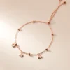 Sterling Silver Royalty Dainty Charm Slider Bracelet