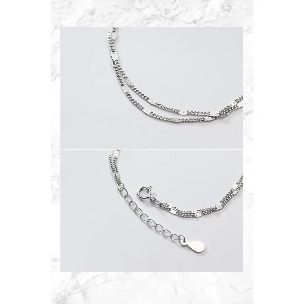 83b9dadbbbd17b5c03bab72fe7e4a11e Sterling Silver Double Layer Rolo Link Bracelet
