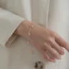 Sterling Silver Royalty Dainty Charm Slider Bracelet