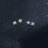 957ef46dfcf02bf76db9b826c4a5f90a Sterling Silver Wild Flower Diamond Stud Earrings