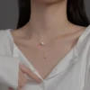 966faafedc63d970df5c7f2530d9ef00 Sterling Silver Eternal Double Ring Drop Necklace