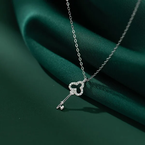 a0a913c268cce096ec0706f9535da4a2 Sterling Silver Mini Crown Key Pendant Necklace