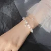 Sterling Silver Moon & Star Chrysoberyl Crystal Dual Bracelet
