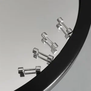 Stainless Steel Dumbbell Screw Stud Earrings
