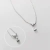 ac7ec533eea02d0583f02fa5ee5a2a20 Sterling Silver Sparkle Teardrop Diamond Necklace