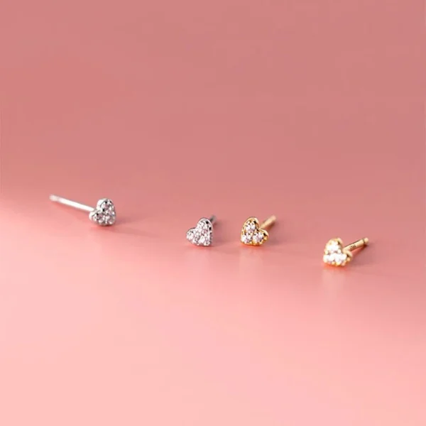 c3c0aeabd77b96a21a6f69d6fed2e28e Sterling Silver Dainty Heart Stud Earrings
