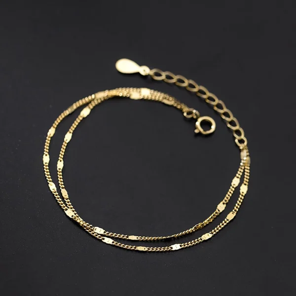 c6ea20d44f4e18df6898ec0981df108b Sterling Silver Double Layer Rolo Link Bracelet