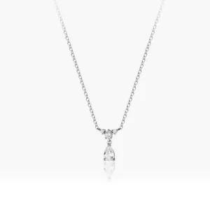 ccabe377ec4617694b8f3b803147507a Sterling Silver Sparkle Teardrop Diamond Necklace