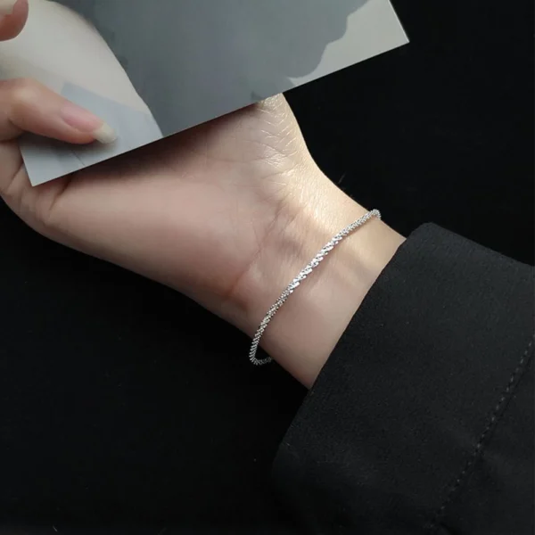ce5388f5d5f99cff23f6c10422882ec5 Sterling Silver Sparkle Starry Slider Bracelet