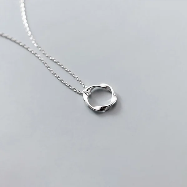 dd49a98420670605f69ace177c3f2f04 Sterling Silver Classic Twisted Ring Necklace
