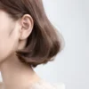 e07bc3e2f3a99c02bd0cf626d6cfbe0d Sterling Silver Wild Flower Diamond Stud Earrings