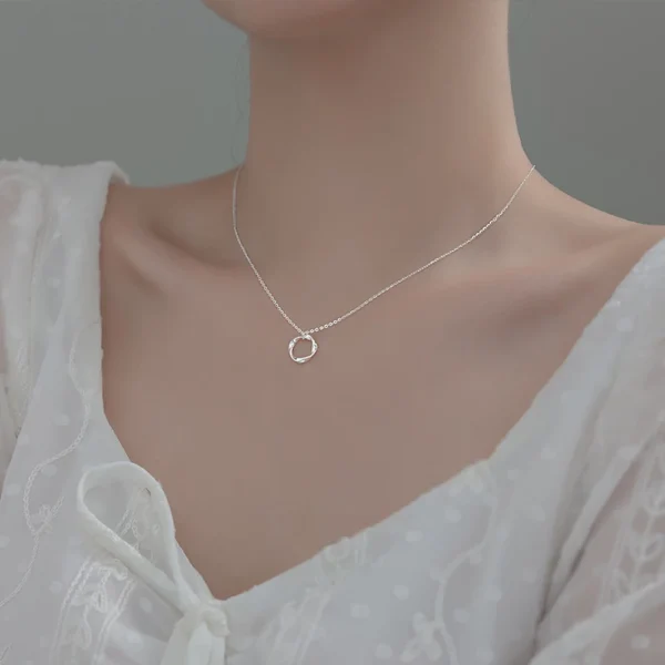 f240278a957e440fc5085b92b369073a Sterling Silver Classic Twisted Ring Necklace