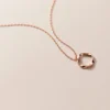 f3fc575c84a20a898866a7cf1a787558 Sterling Silver Classic Twisted Ring Necklace