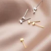 f591e8fedc6a8e924deb19c07ab2b69c Sterling Silver Simple Cube Stud Earrings